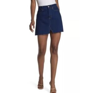 $135 ETICA Women's Denim Lucy Raw Hem Blue Skirt Jeans Size 27 NWT Nordstrom